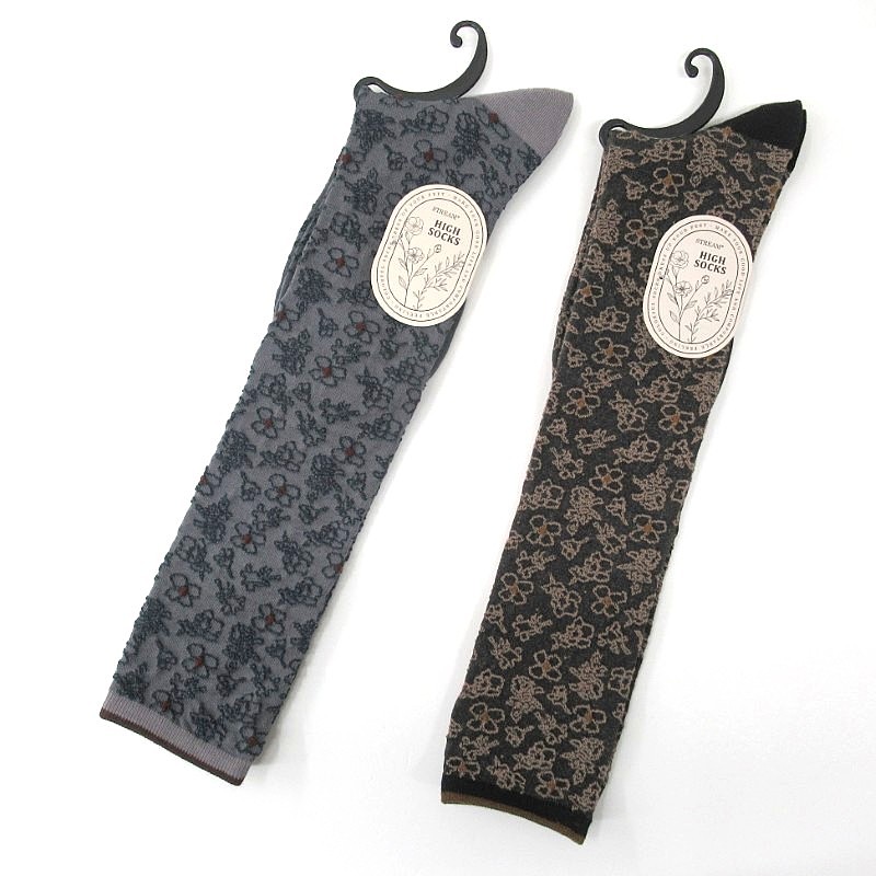 STREAM 花総柄ハイソックス